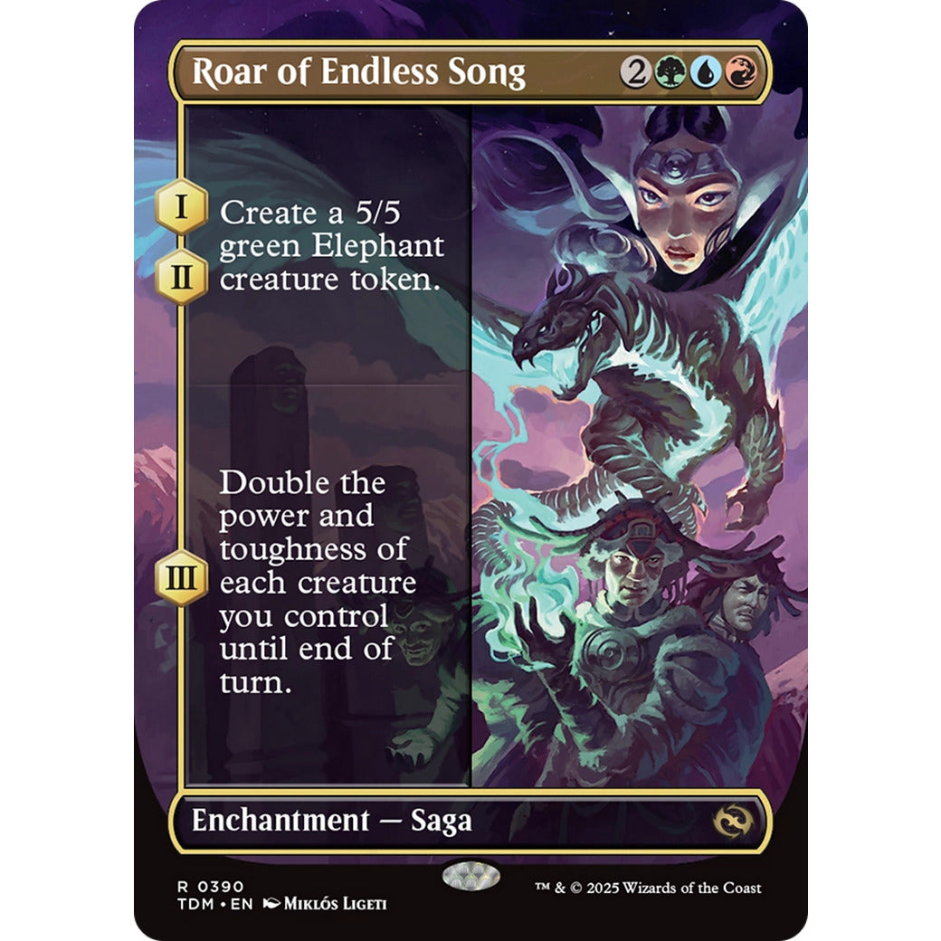 Roar of Endless Song (Borderless) (Tarkir: Dragonstorm) Near Mint