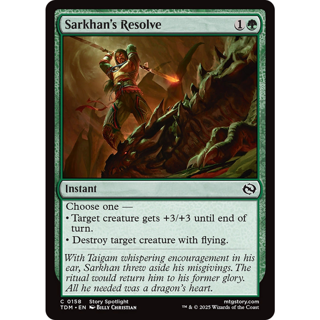 Sarkhan's Resolve (Tarkir: Dragonstorm) Near Mint Foil