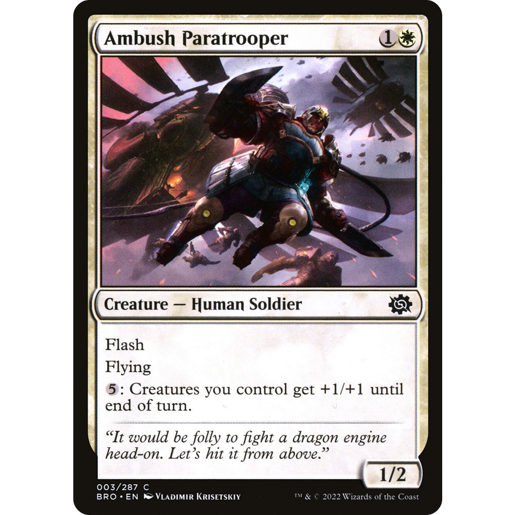 Ambush Paratrooper (The Brothers' War) Near Mint Foil