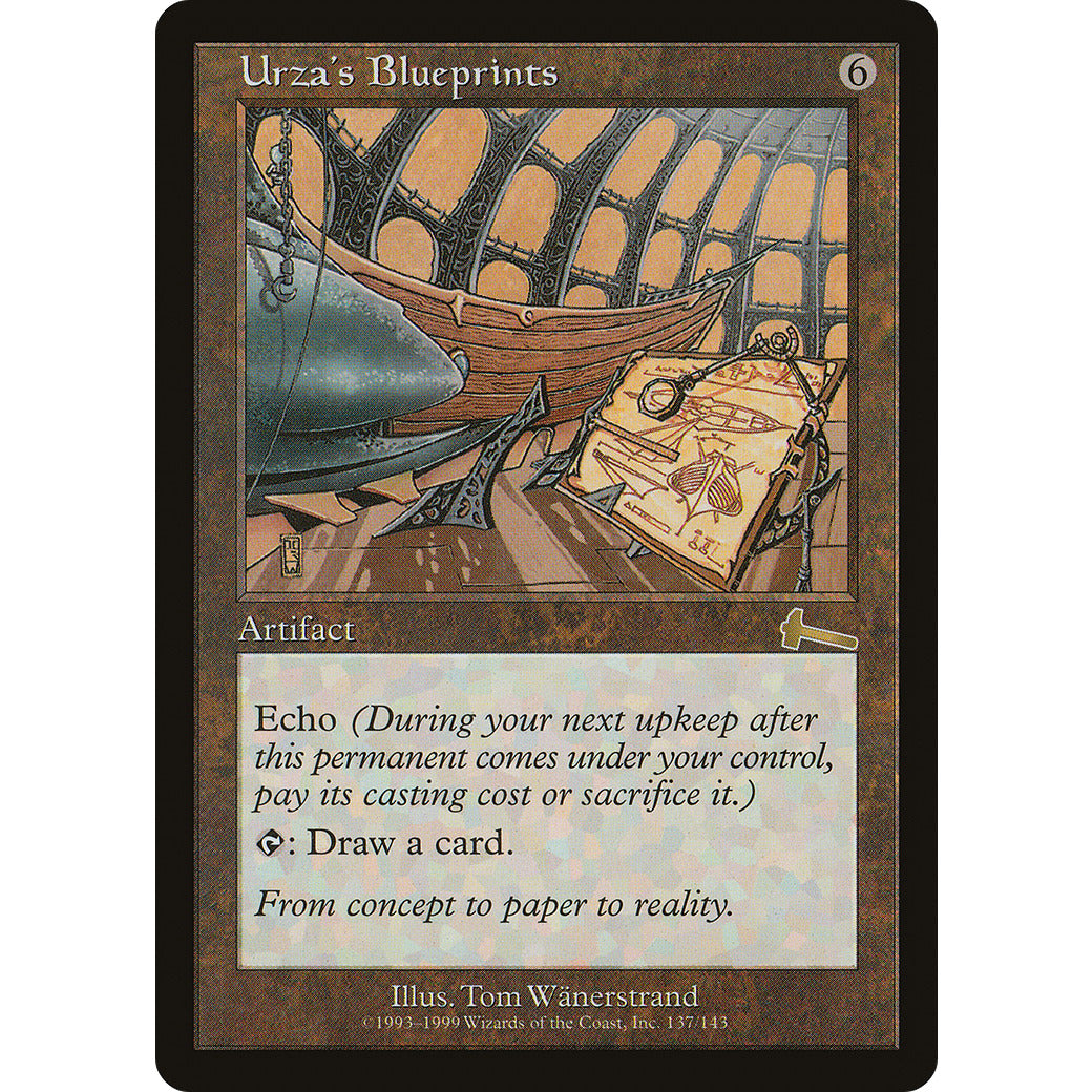 Urza's Blueprints (Urza's Legacy) Light Play