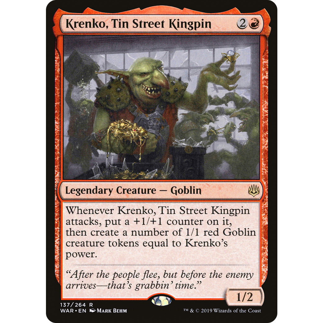 Krenko, Tin Street Kingpin (War of the Spark) Light Play