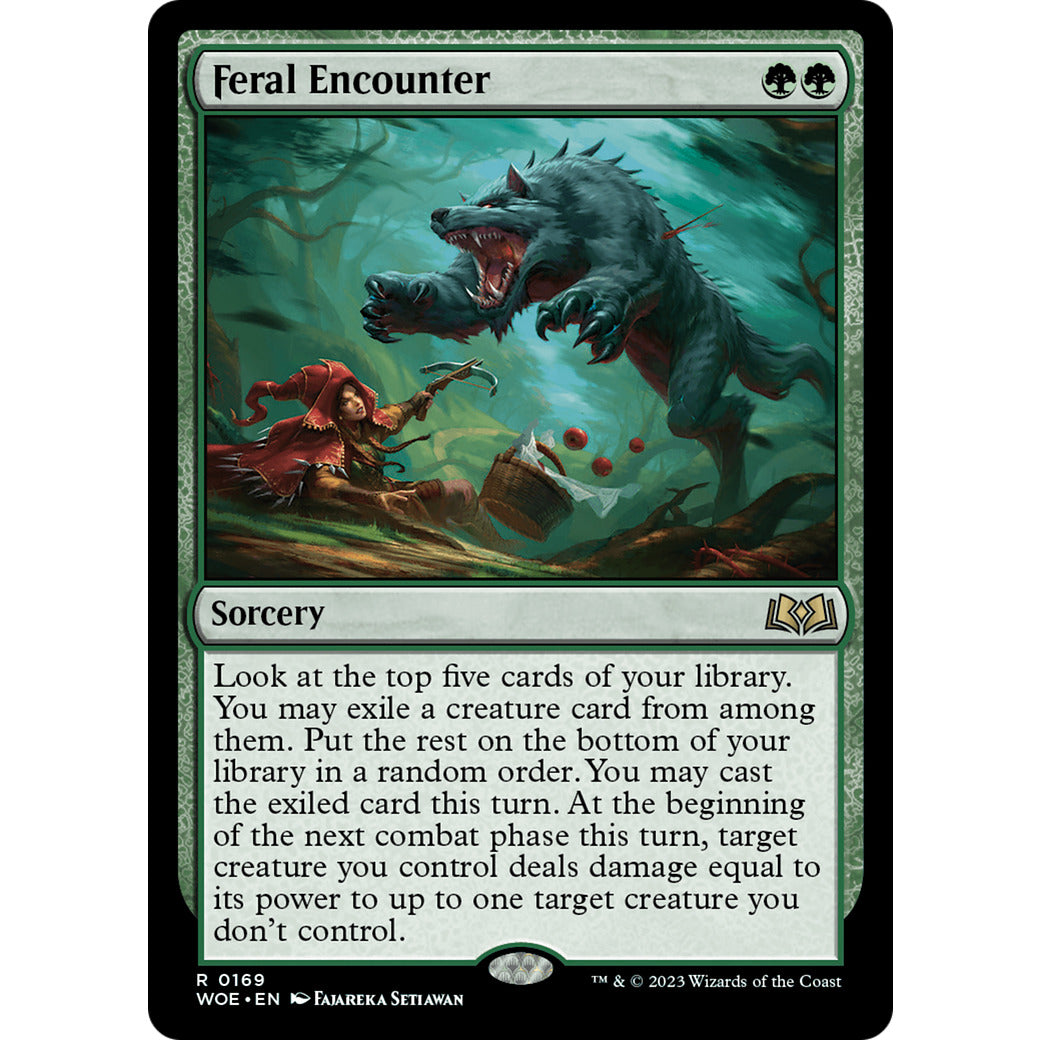 Feral Encounter (Wilds of Eldraine) Near Mint Foil