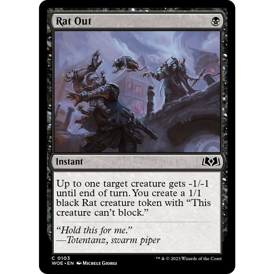 Rat Out (Wilds of Eldraine) Light Play Foil