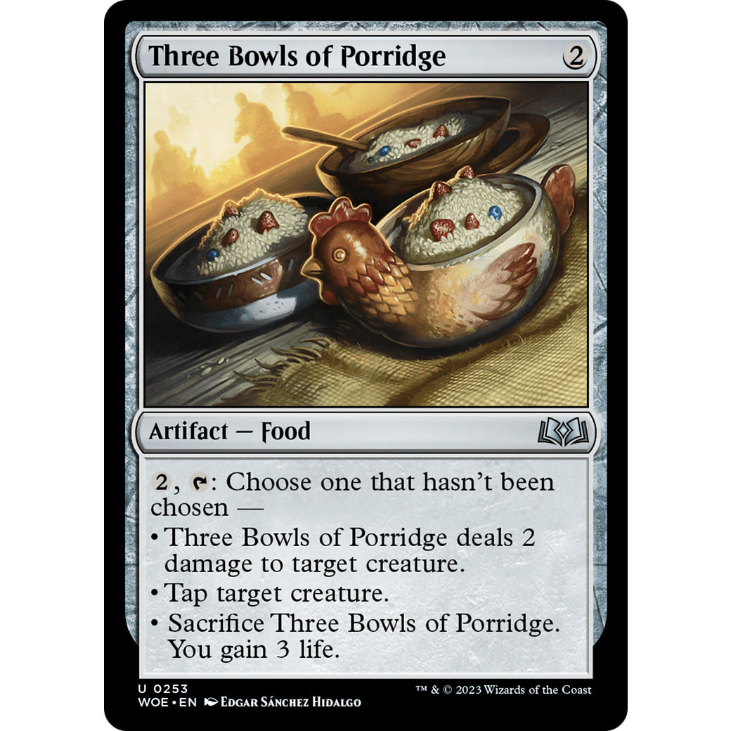 Three Bowls of Porridge (Wilds of Eldraine) Near Mint Foil