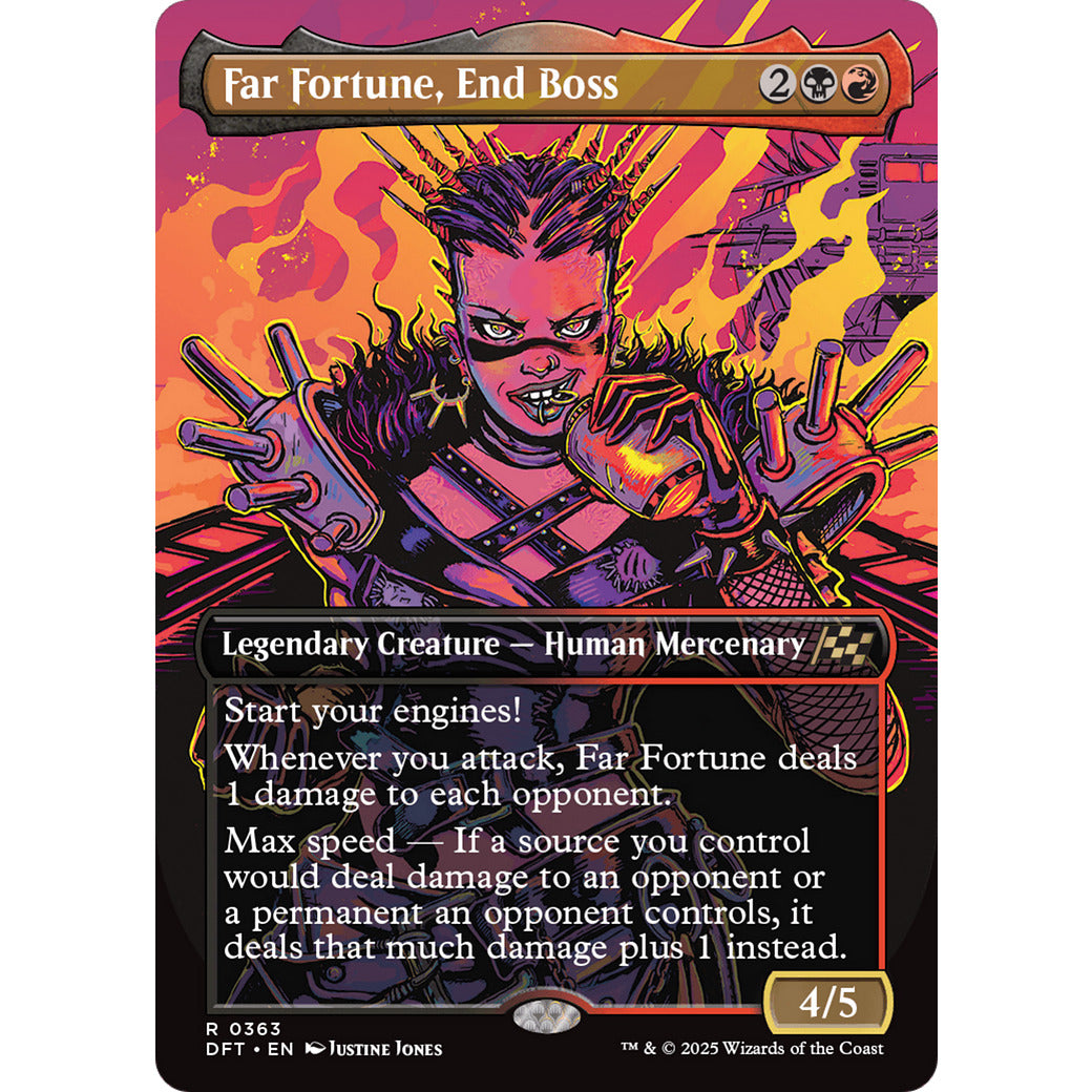 Far fortune, End Boss (Borderless) (Aetherdrift) Near Mint Foil