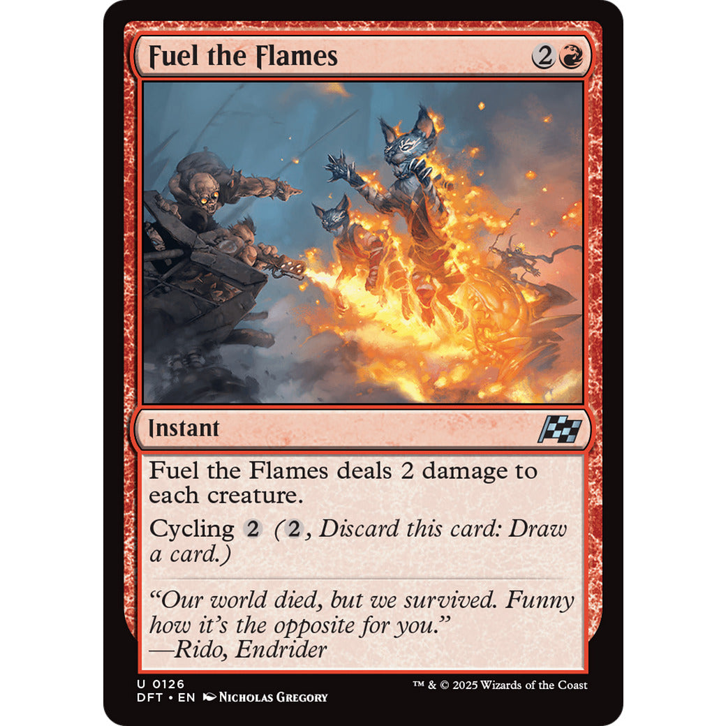 Fuel the Flames (Aetherdrift) Near Mint Foil