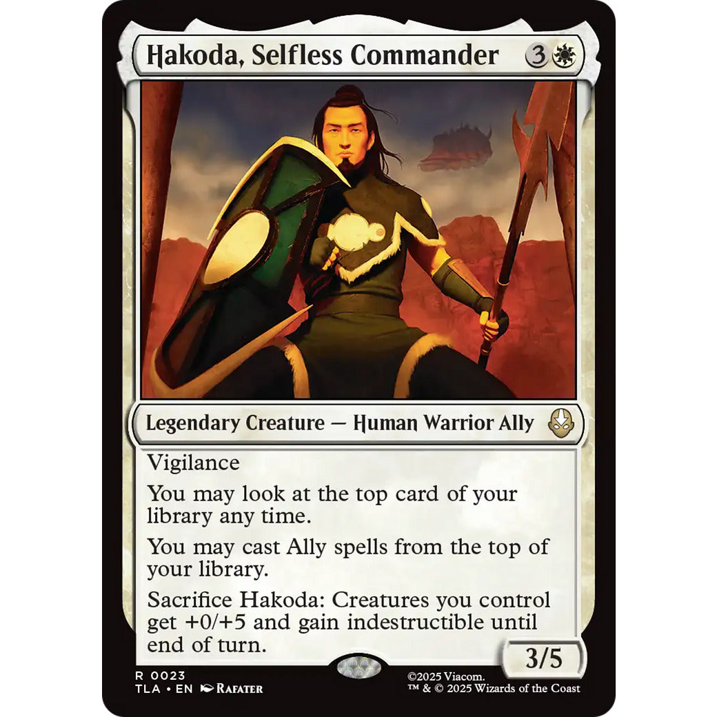 Hakoda, Selfless Commander (Avatar: The Last Airbender) Near Mint Foil