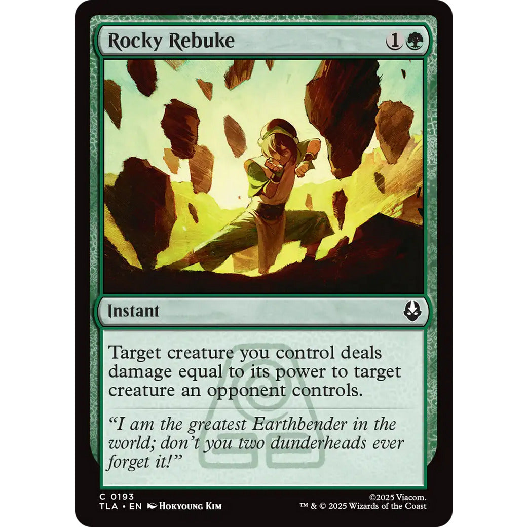 Rocky Rebuke (Avatar: The Last Airbender) Near Mint Foil