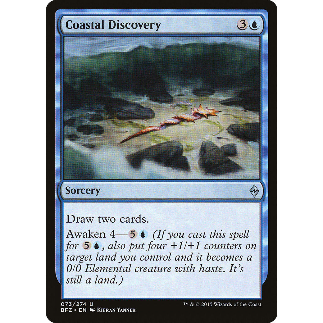 Coastal Discovery (Battle for Zendikar) Light Play Foil