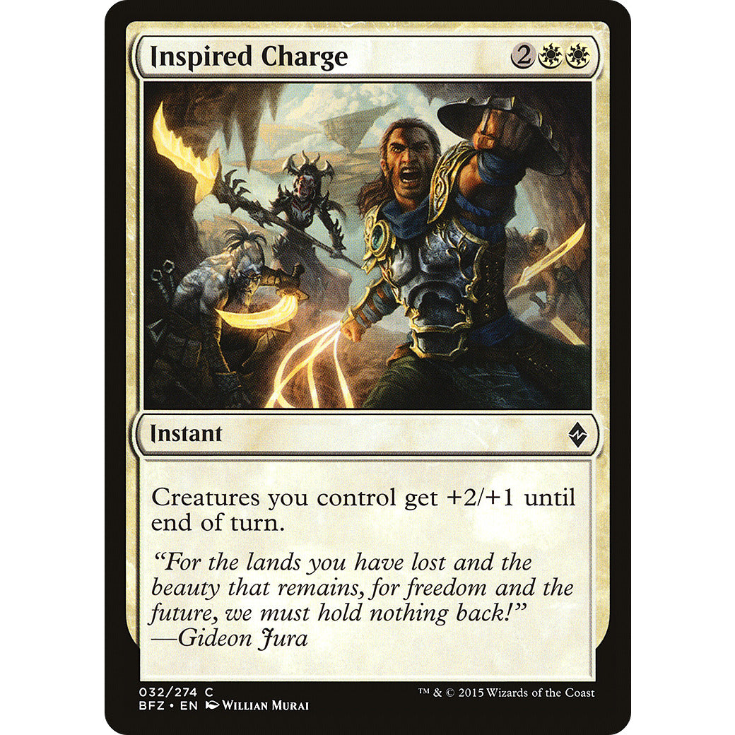 Inspired Charge (Battle for Zendikar) Light Play Foil
