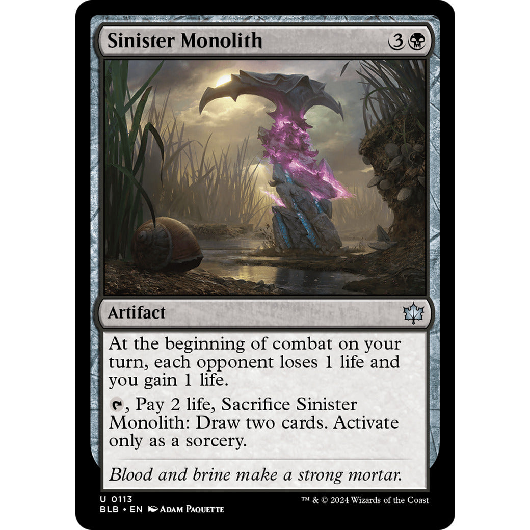 Sinister Monolith (Bloomburrow) Near Mint Foil