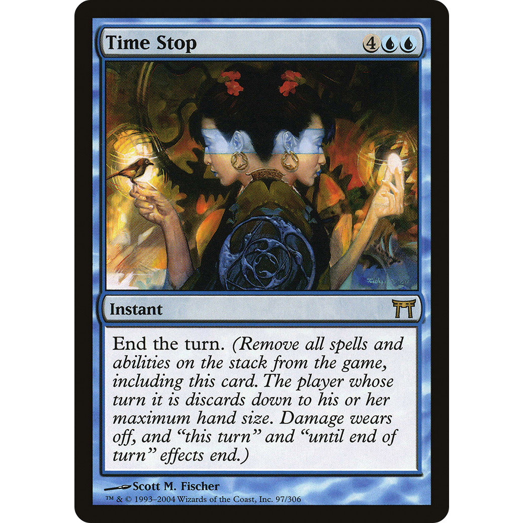 Time Stop (Champions of Kamigawa) Light Play