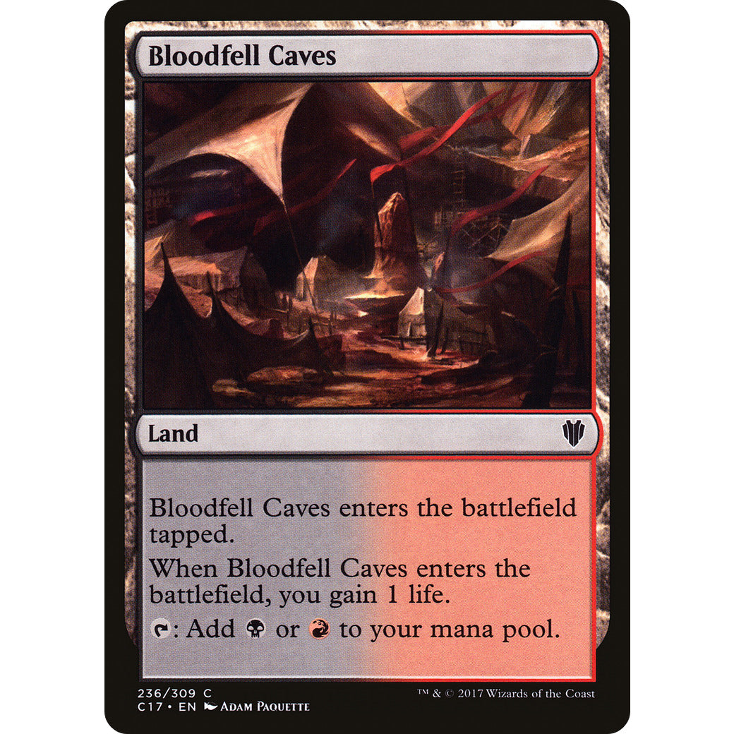 Bloodfell Caves (Commander 2017) Light Play