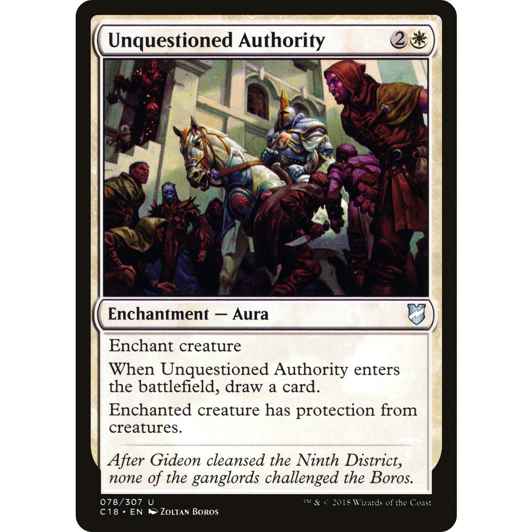 Unquestioned Authority (Commander 2018) Light Play