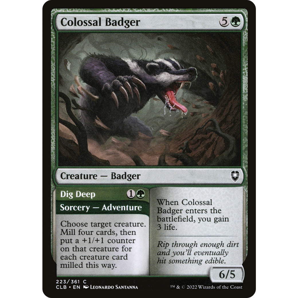 Colossal Badger (Commander Legends: Battle for Baldur's Gate) Light Play Foil