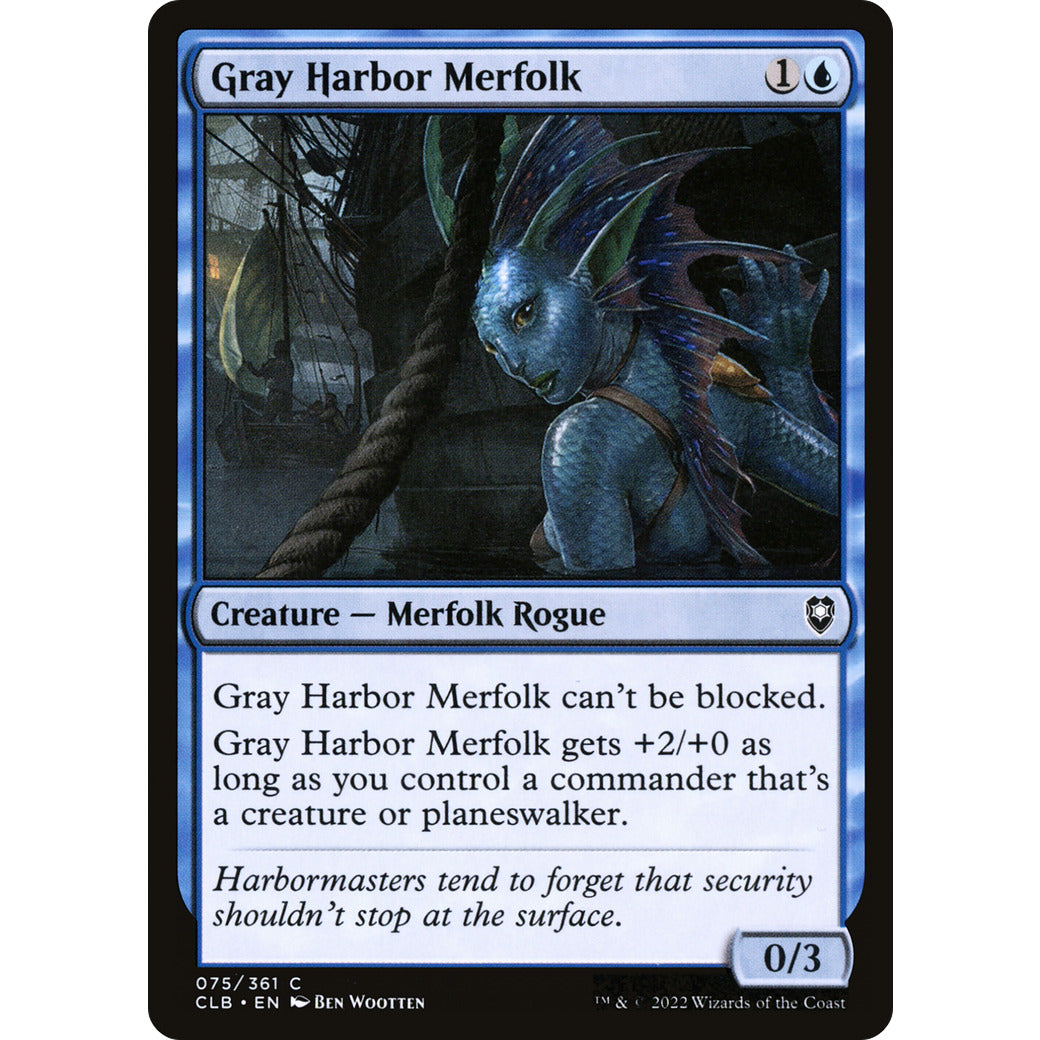 Gray Harbor Merfolk (Commander Legends: Battle for Baldur's Gate) Near Mint Foil