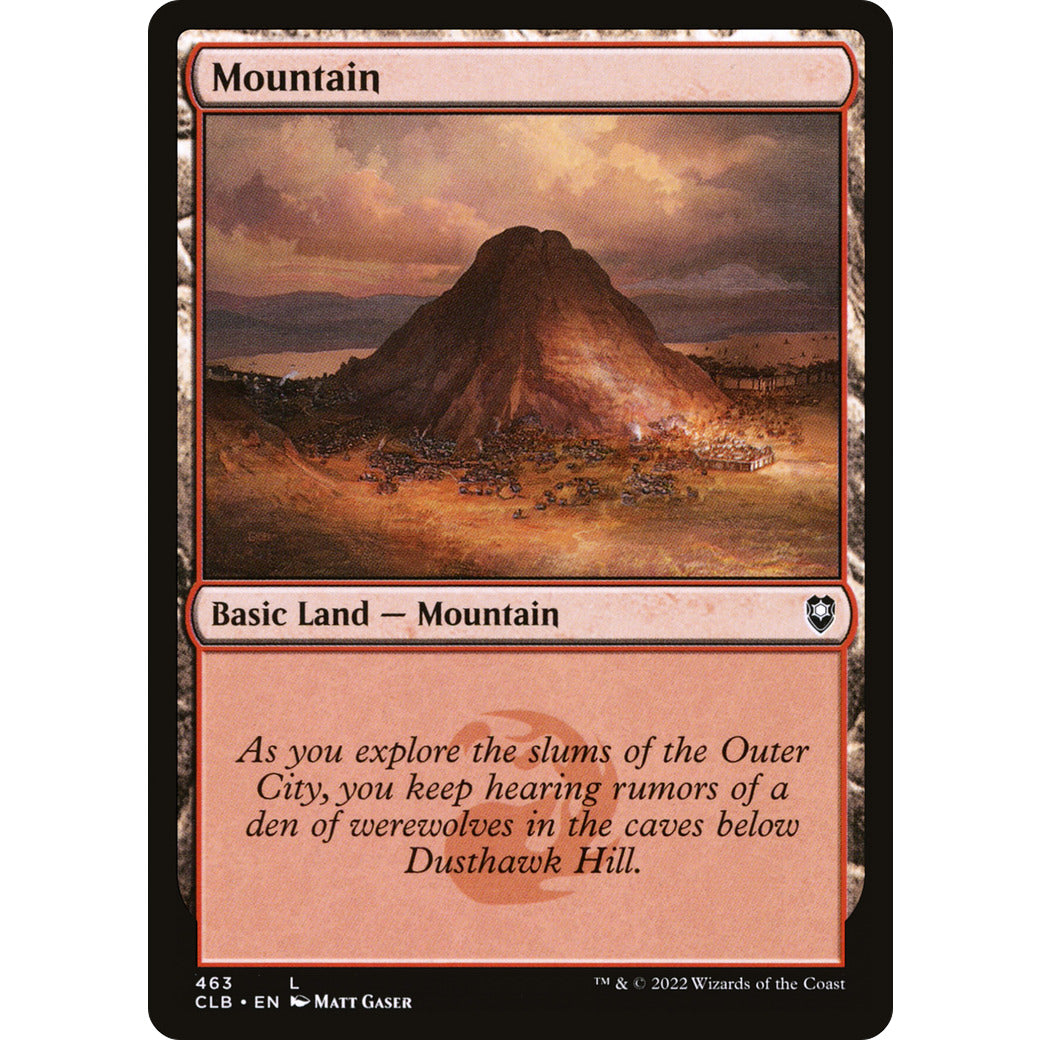 Mountain (465) (Commander Legends: Battle for Baldur's Gate) Near Mint Foil
