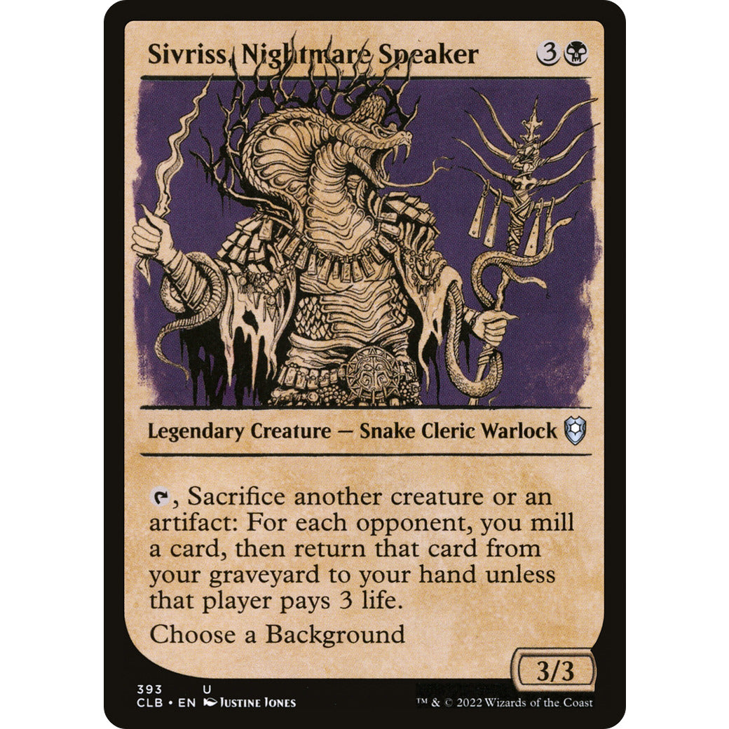 Sivriss, Nightmare Speaker (Showcase) (Commander Legends: Battle for Baldur's Gate) Light Play Foil