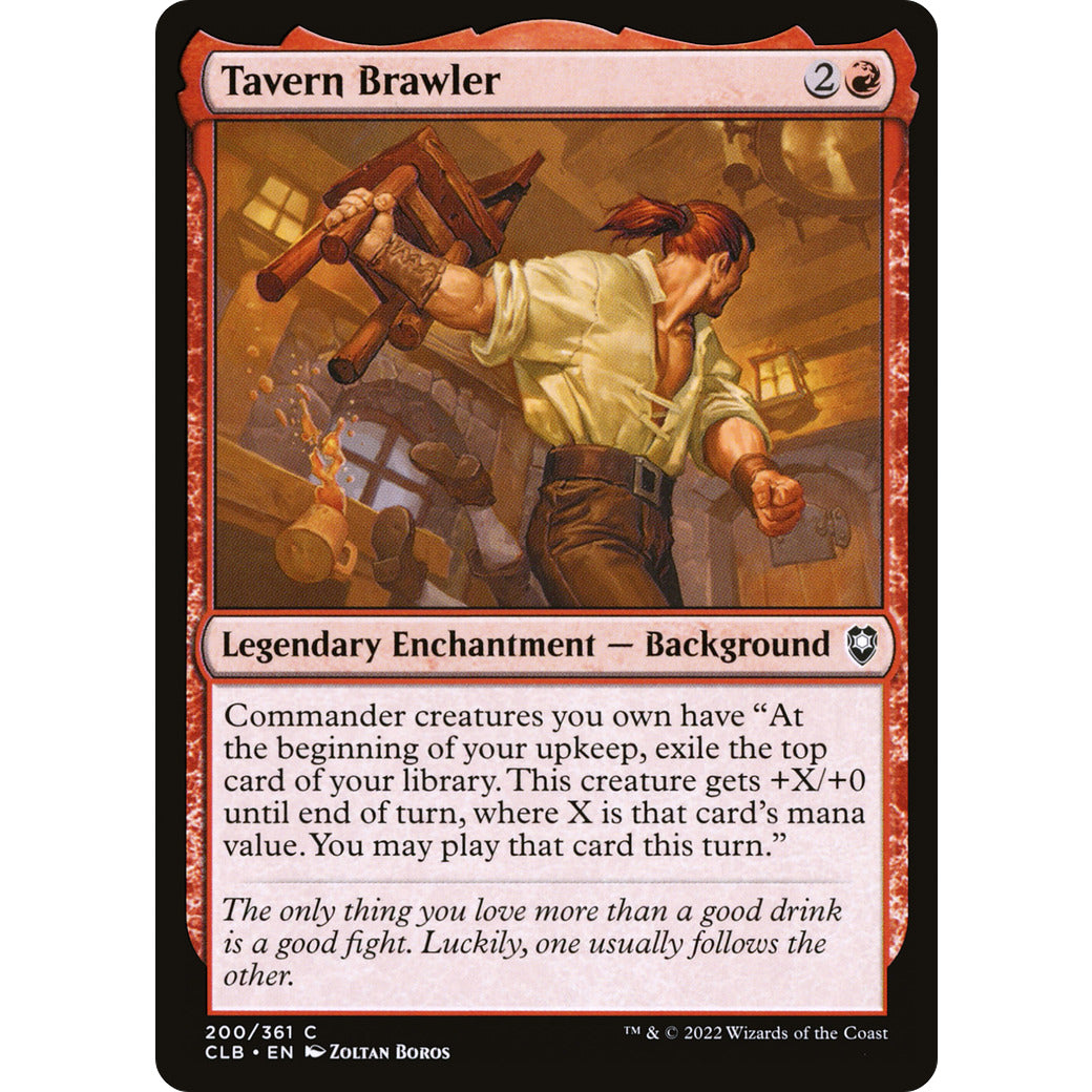 Tavern Brawler (Etched Foil) (Commander Legends: Battle for Baldur's Gate) Light Play Foil