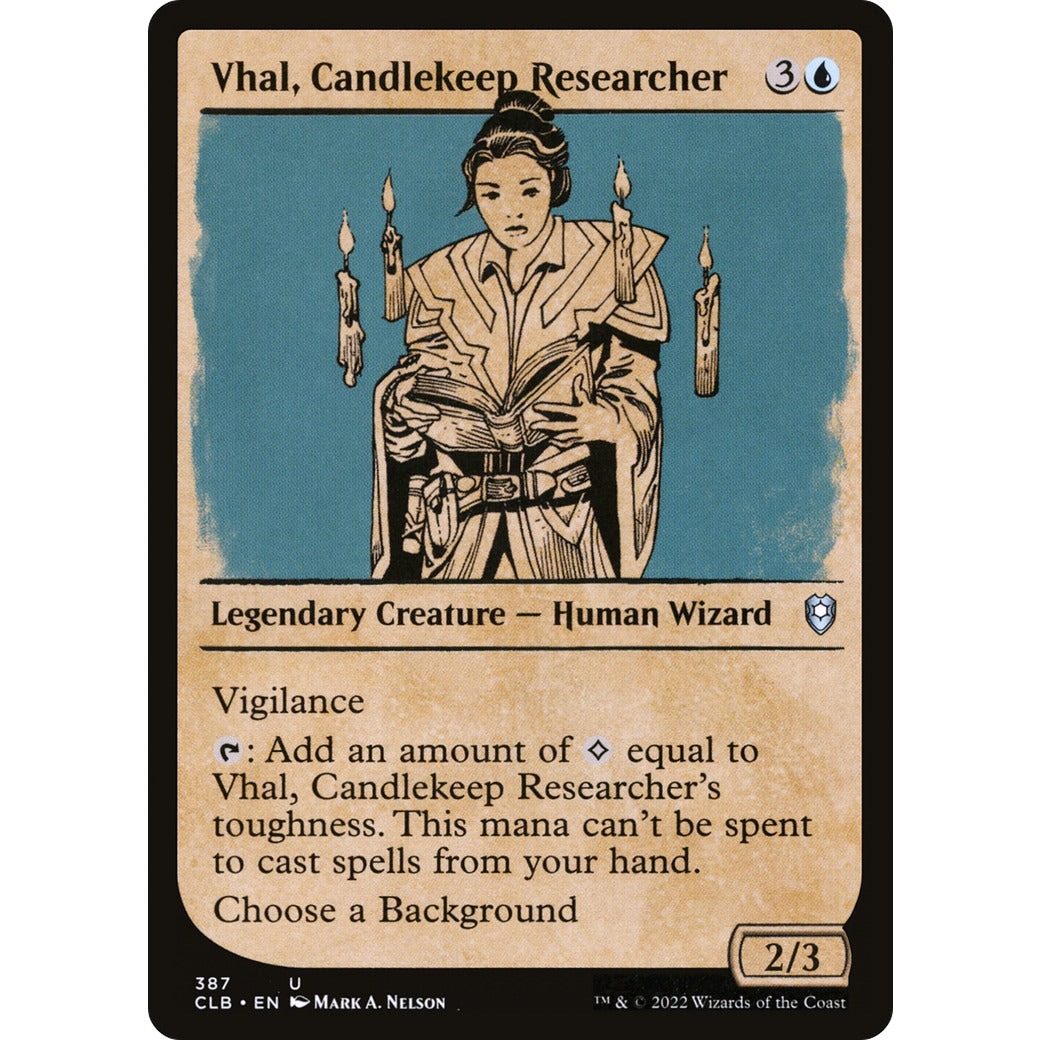 Vhal, Candlekeep Researcher (Showcase) (Commander Legends: Battle for Baldur's Gate) Near Mint Foil