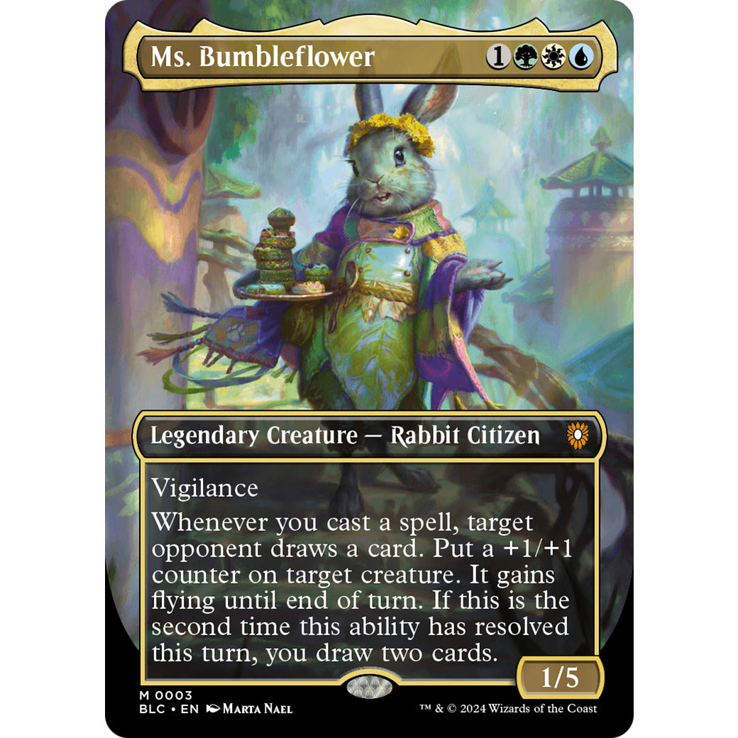 Ms. Bumbleflower (Borderless) (Commander: Bloomburrow) Light Play