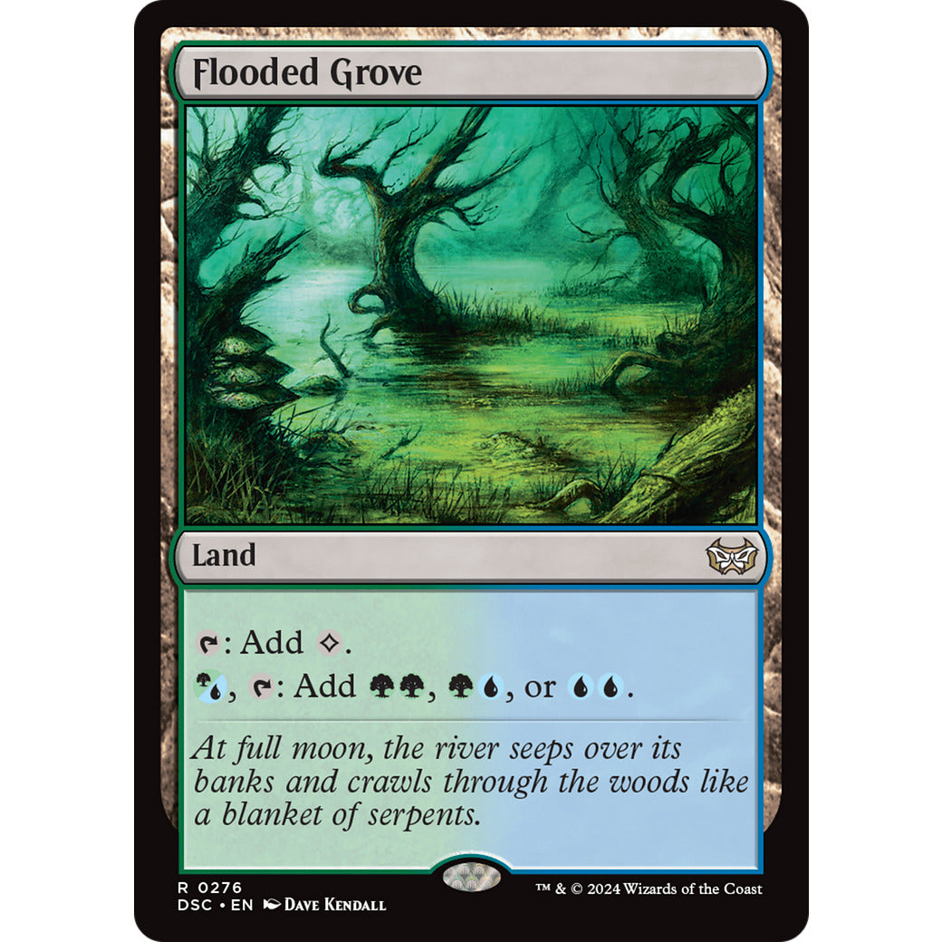 Flooded Grove (Commander: Duskmourn: House of Horror) Light Play