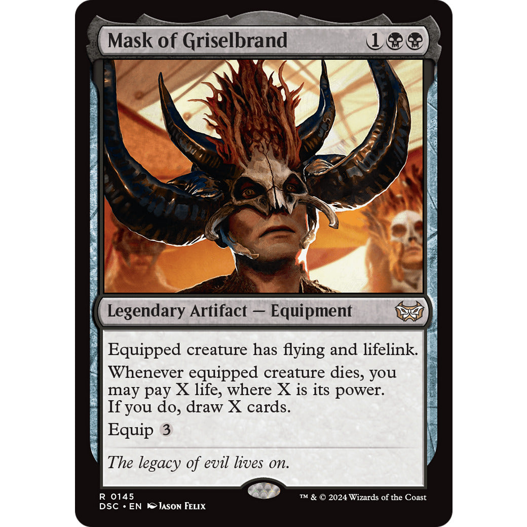 Mask of Griselbrand (Commander: Duskmourn: House of Horror) Light Play