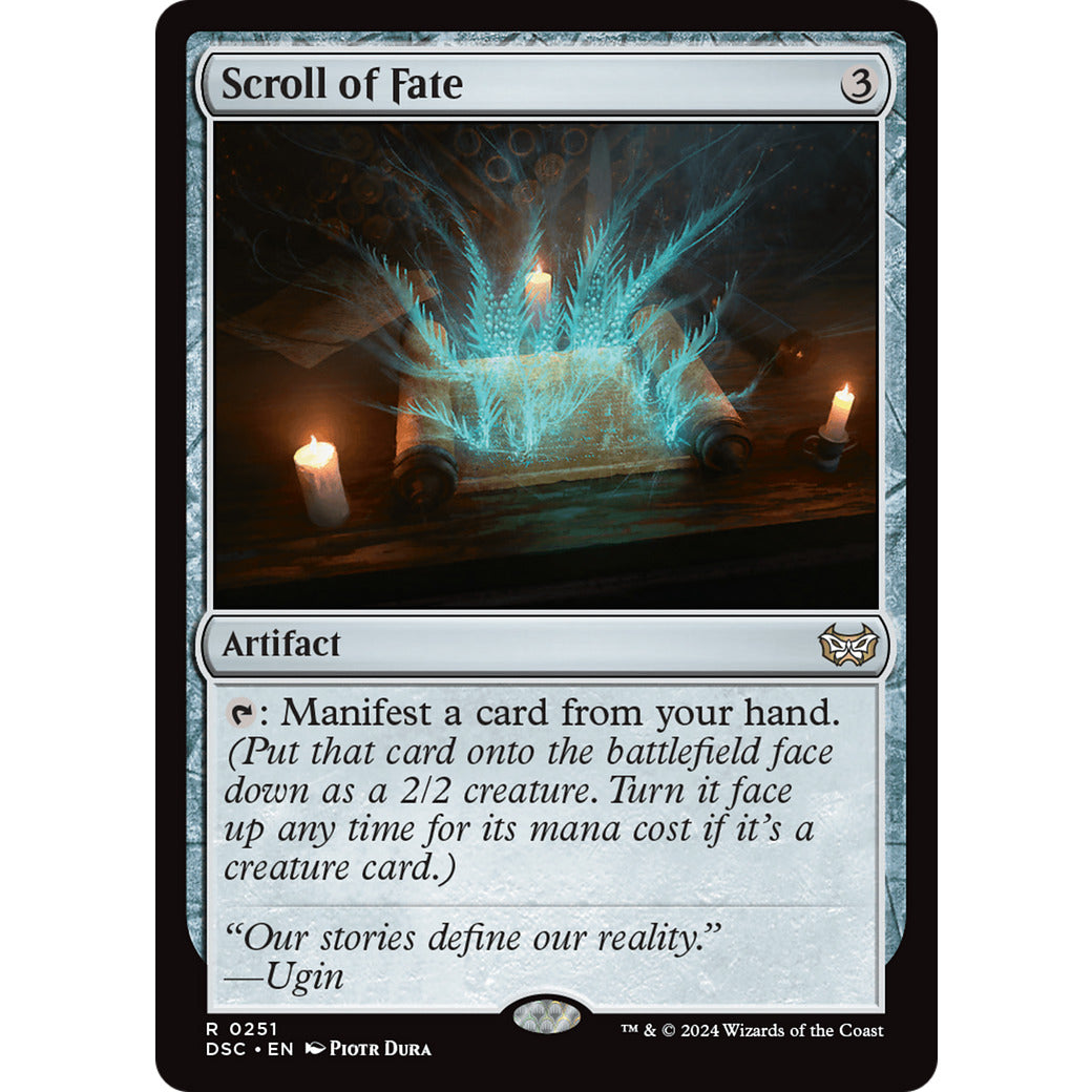 Scroll of Fate (Commander: Duskmourn: House of Horror) Light Play