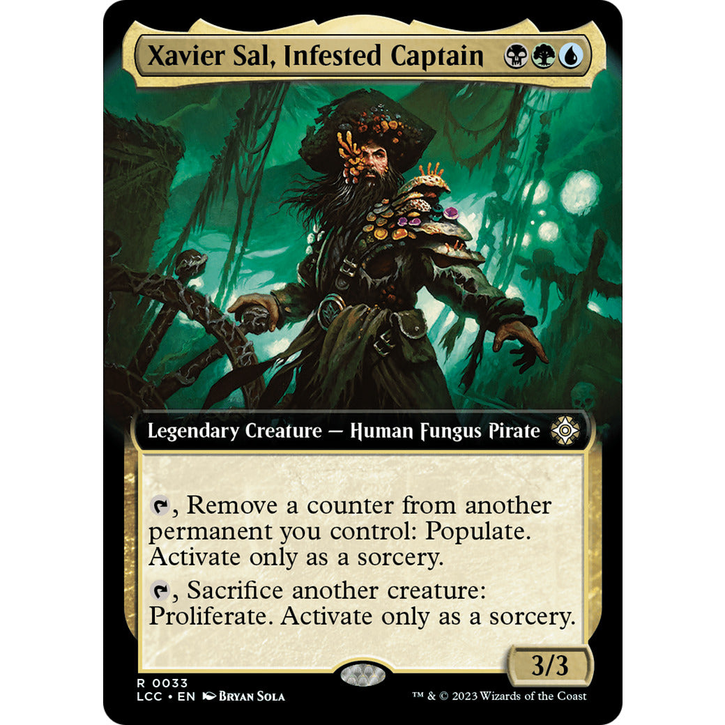 Xavier Sal, Infested Captain (Extended Art) (Commander: The Lost Caverns of Ixalan) Light Play