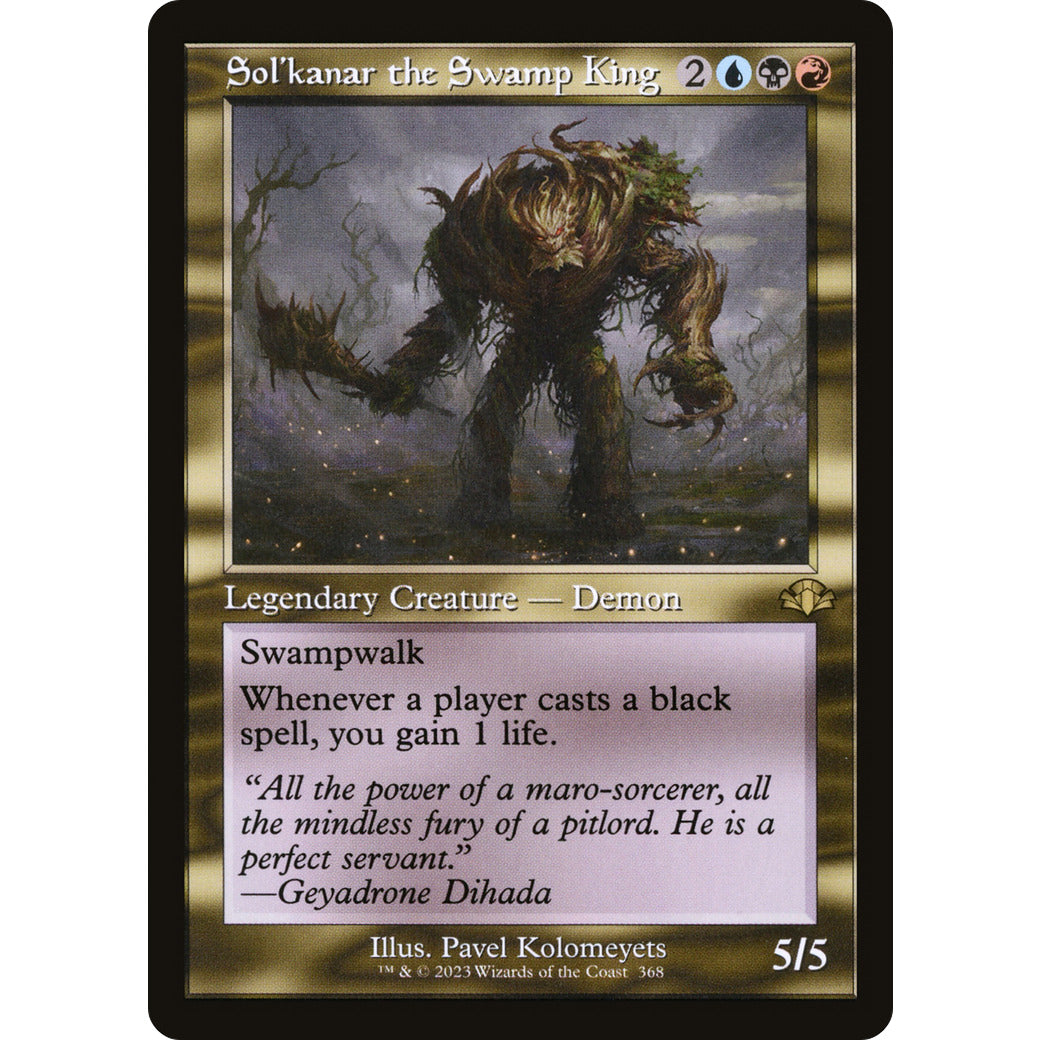 Sol'kanar the Swamp King (Retro Frame) (Dominaria Remastered) Near Mint