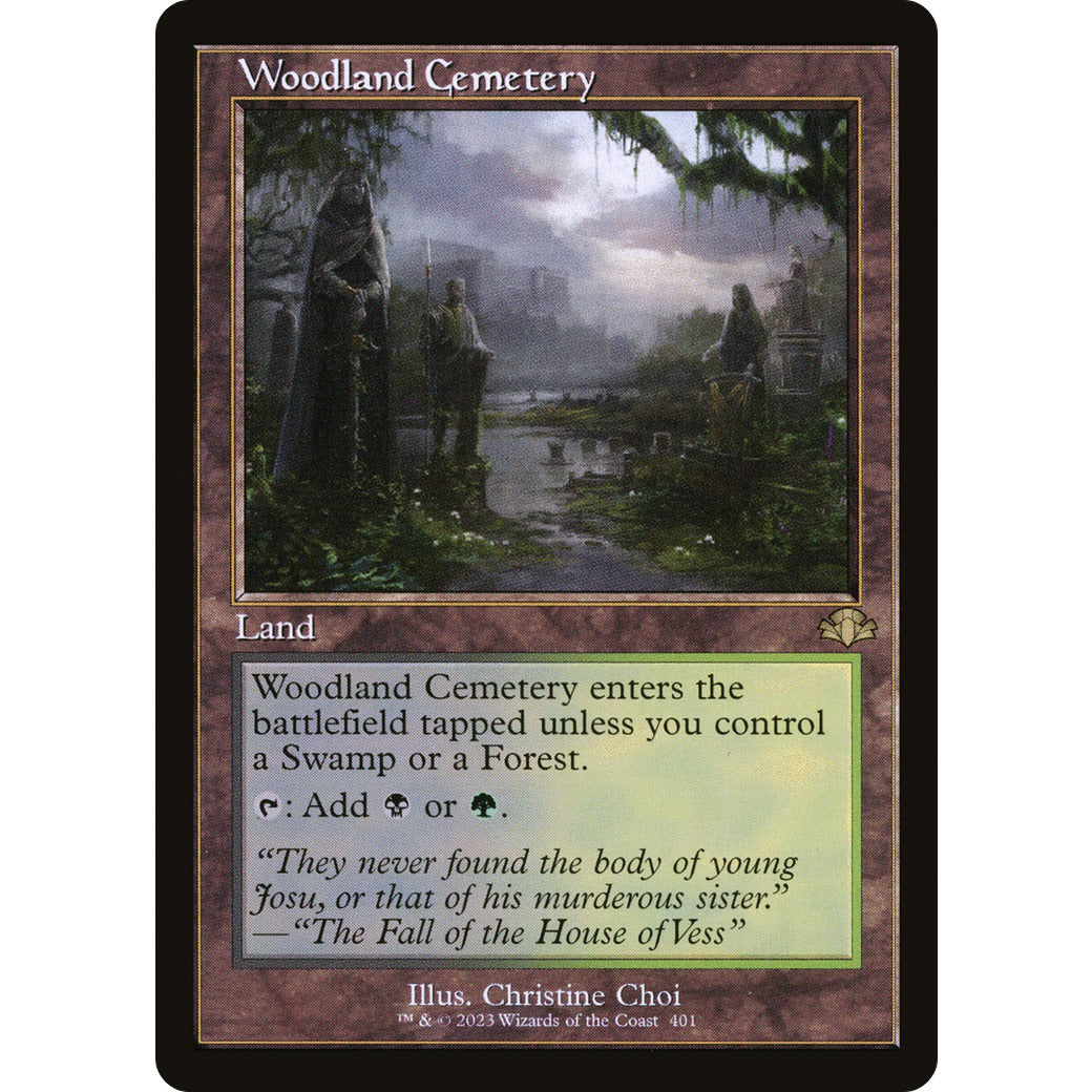 Woodland Cemetery (Retro Frame) (Dominaria Remastered) Light Play
