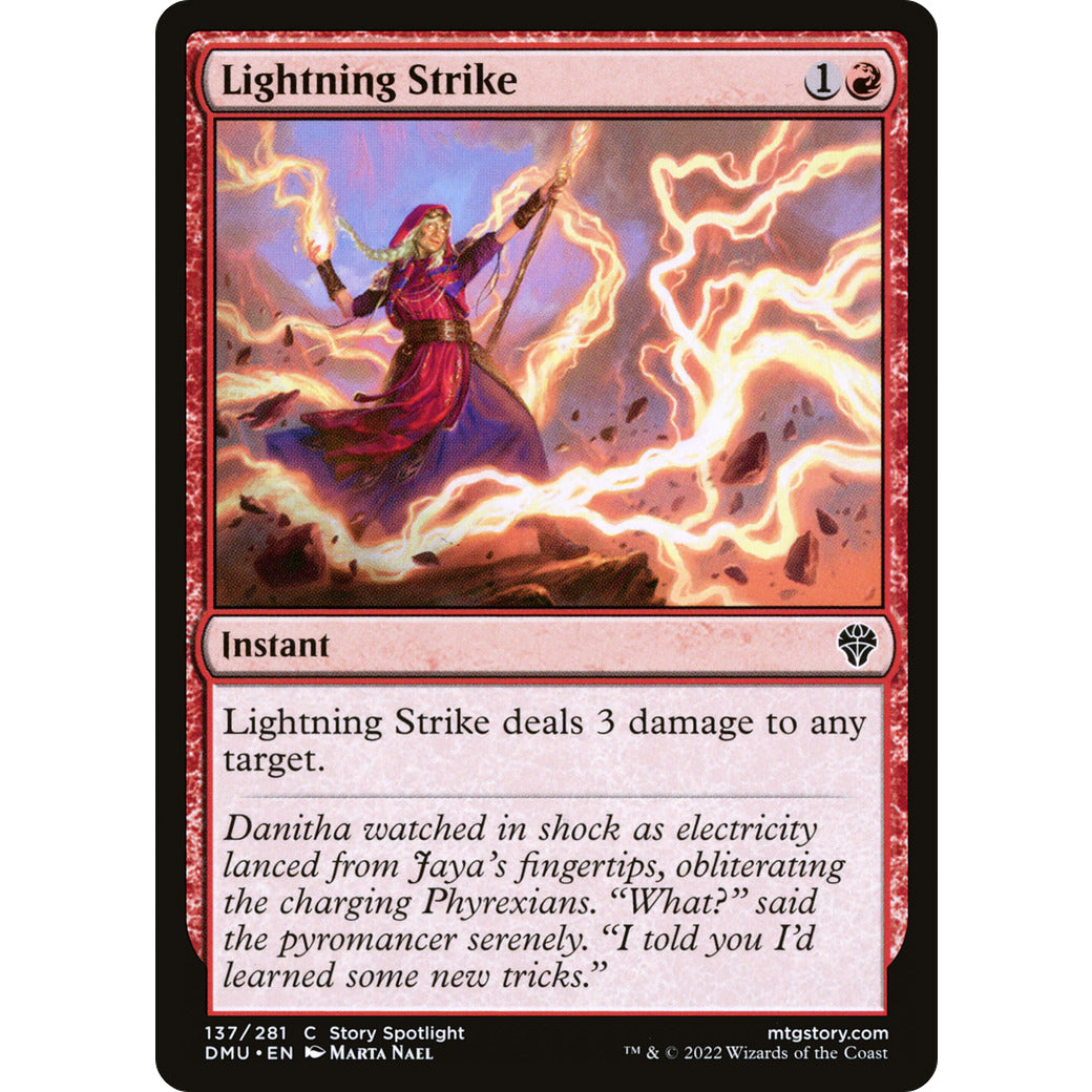 Lightning Strike (Dominaria United) Light Play Foil