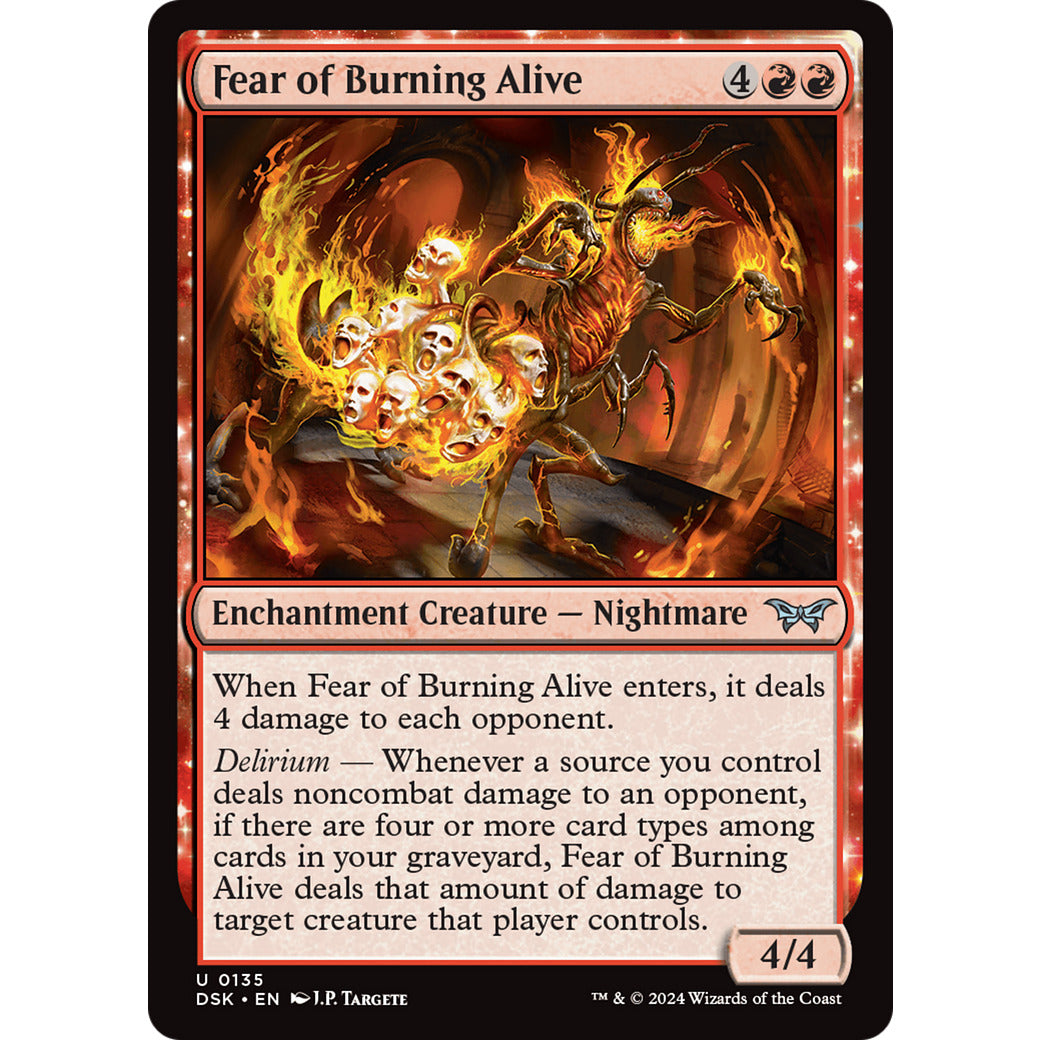Fear of Burning Alive (Duskmourn: House of Horror) Near Mint Foil
