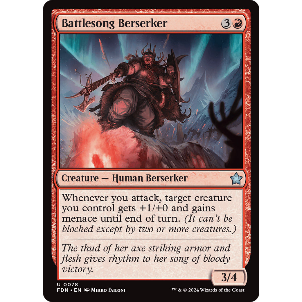 Battlesong Berserker (Foundations) Near Mint Foil