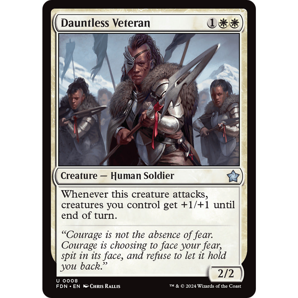 Dauntless Veteran (Foundations) Light Play Foil