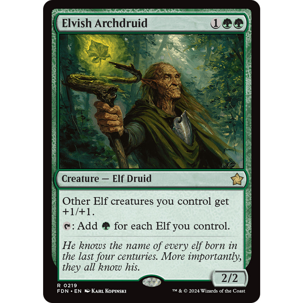 Elvish Archdruid (Foundations) Light Play