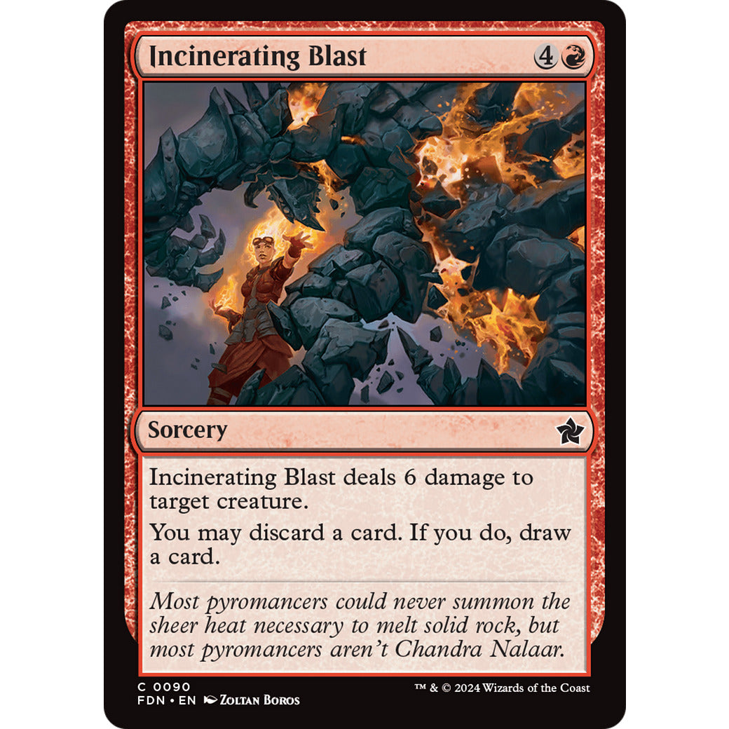 Incinerating Blast (Foundations) Light Play Foil
