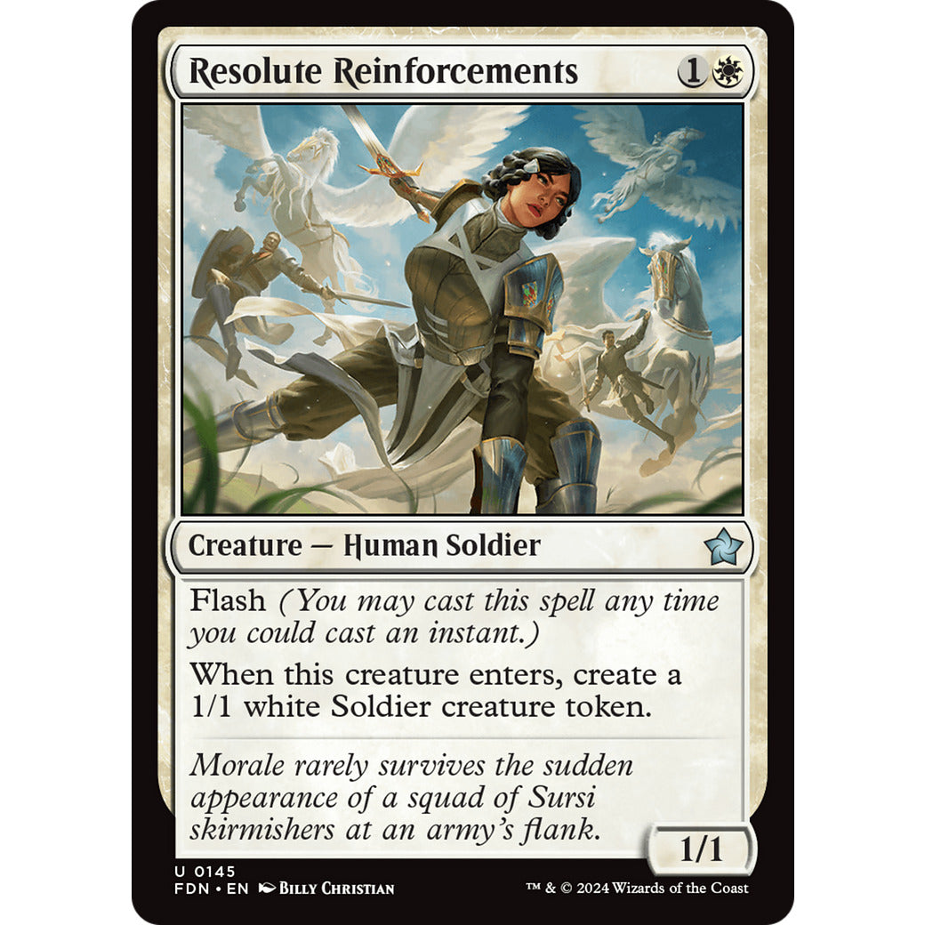 Resolute Reinforcements (Foundations) Near Mint Foil