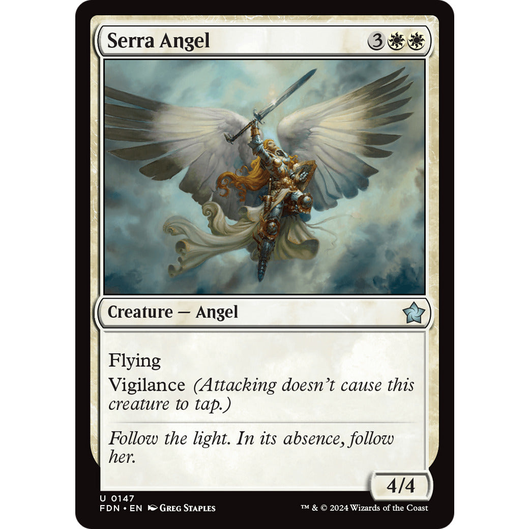 Serra Angel (Foundations) Near Mint Foil