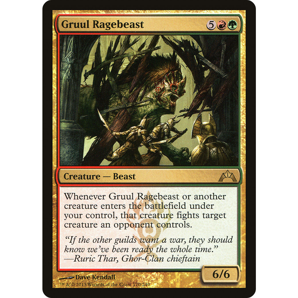 Gruul Ragebeast (Gatecrash) Light Play
