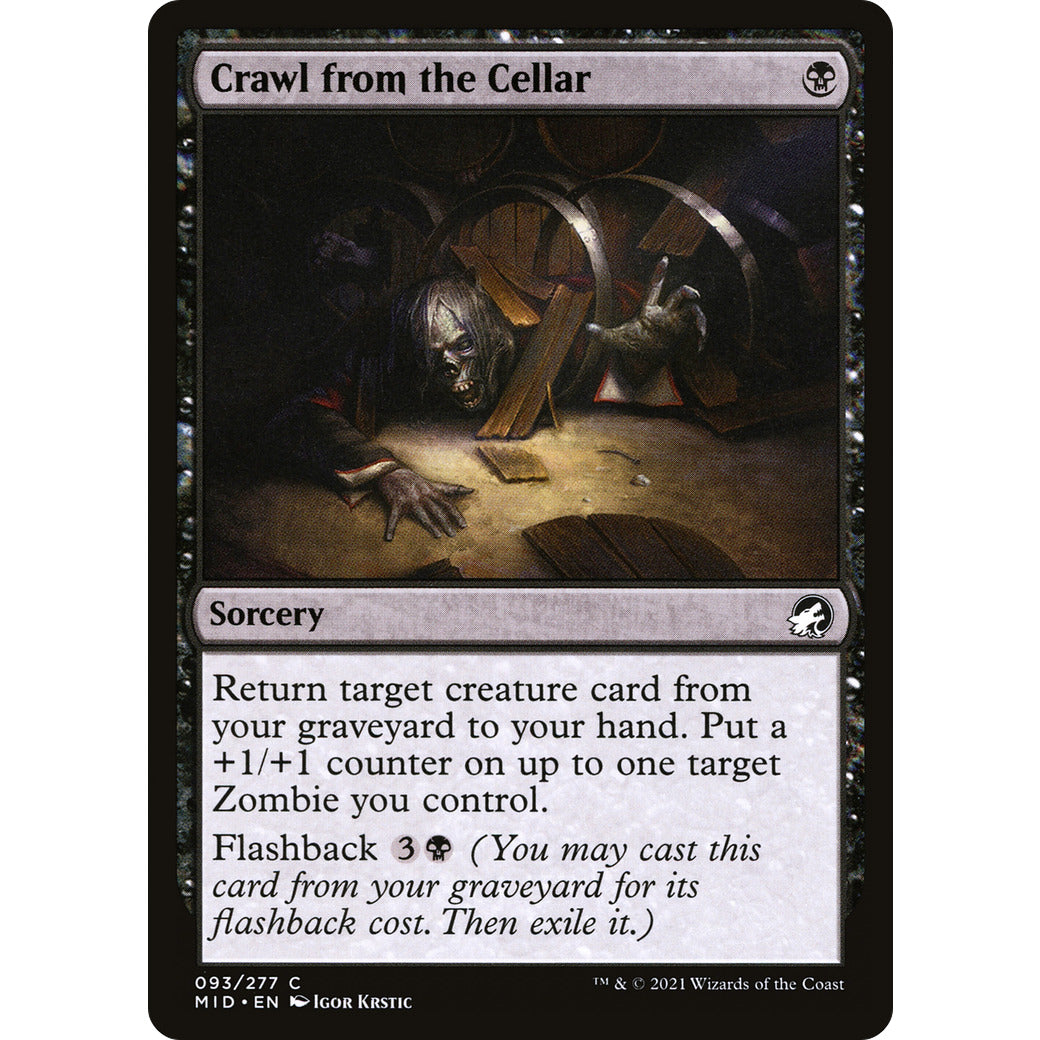 Crawl from the Cellar (Innistrad: Midnight Hunt) Light Play Foil