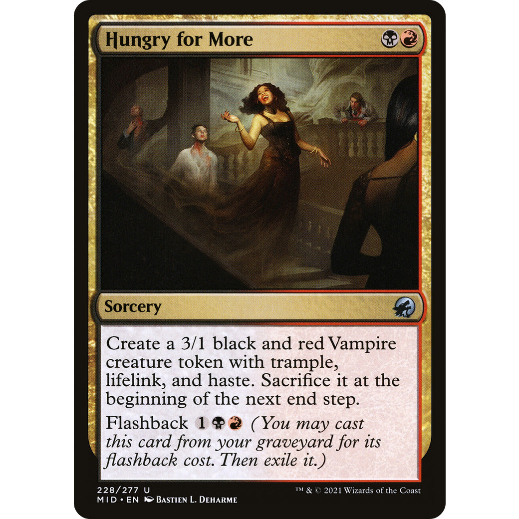 Hungry for More (Innistrad: Midnight Hunt) Light Play Foil