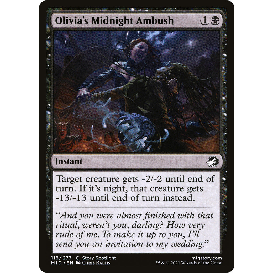Olivia's Midnight Ambush (Innistrad: Midnight Hunt) Light Play Foil