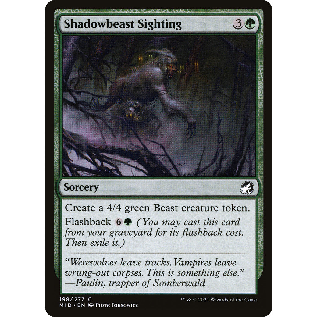 Shadowbeast Sighting (Innistrad: Midnight Hunt) Light Play Foil