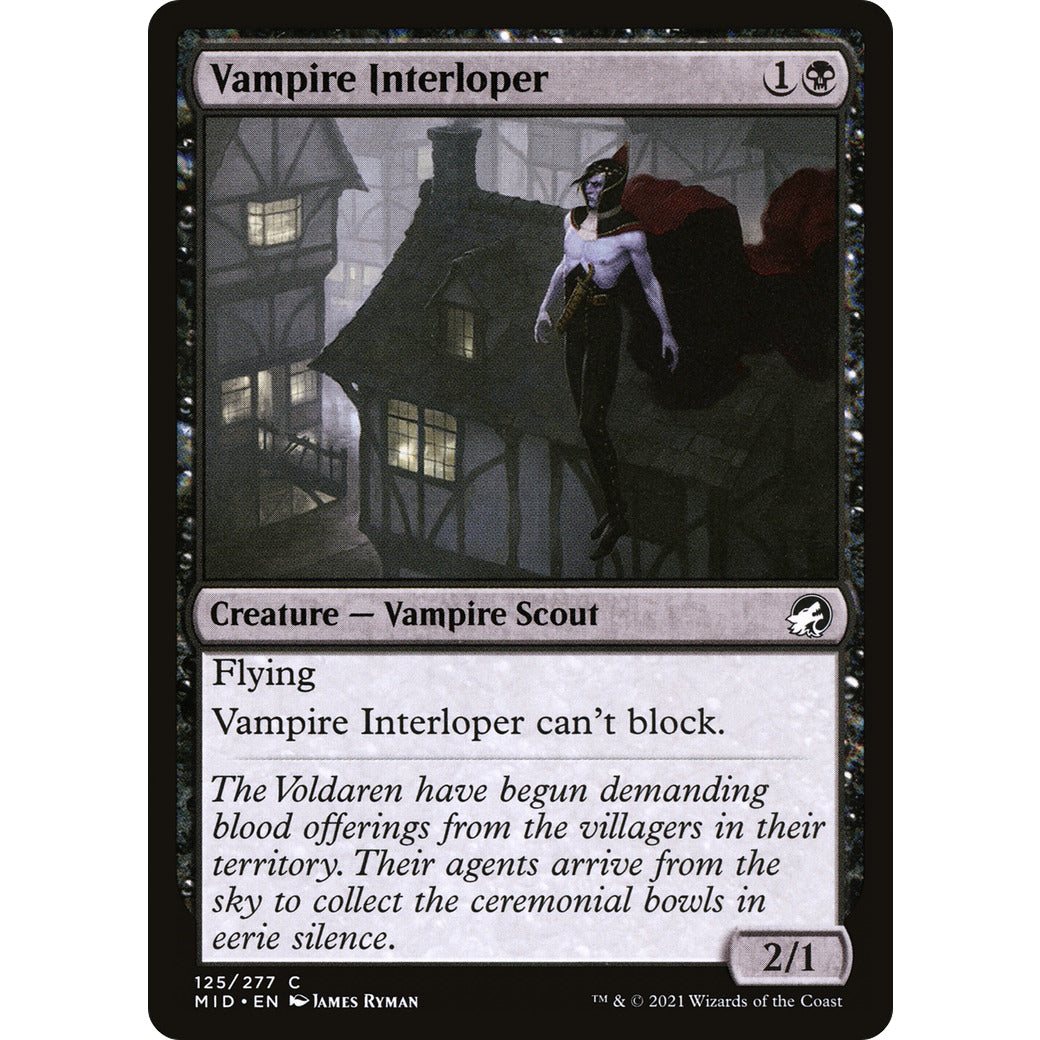 Vampire Interloper (Innistrad: Midnight Hunt) Light Play Foil