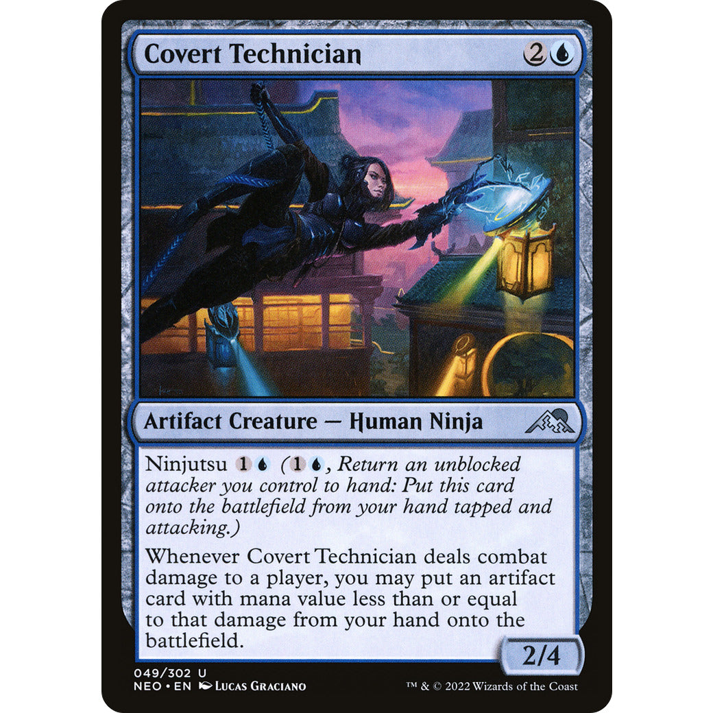 Covert Technician (Kamigawa: Neon Dynasty) Light Play Foil
