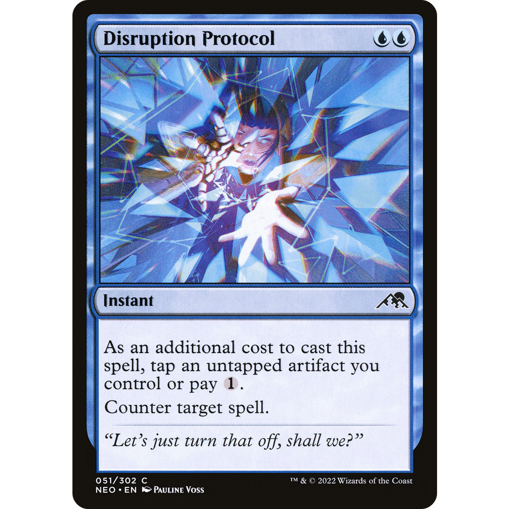 Disruption Protocol (Kamigawa: Neon Dynasty) Light Play Foil