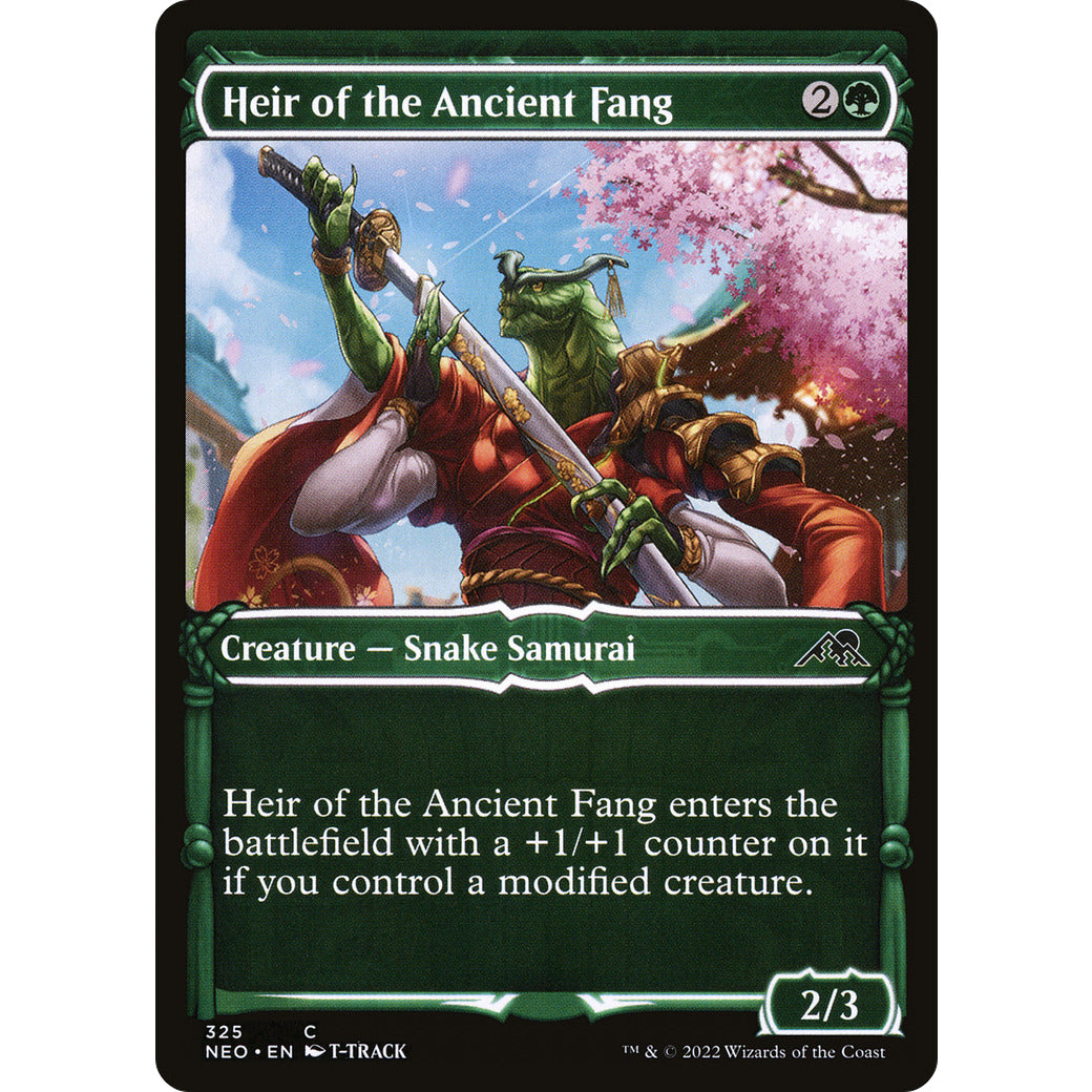 Heir of the Ancient Fang (Showcase) (Kamigawa: Neon Dynasty) Light Play Foil