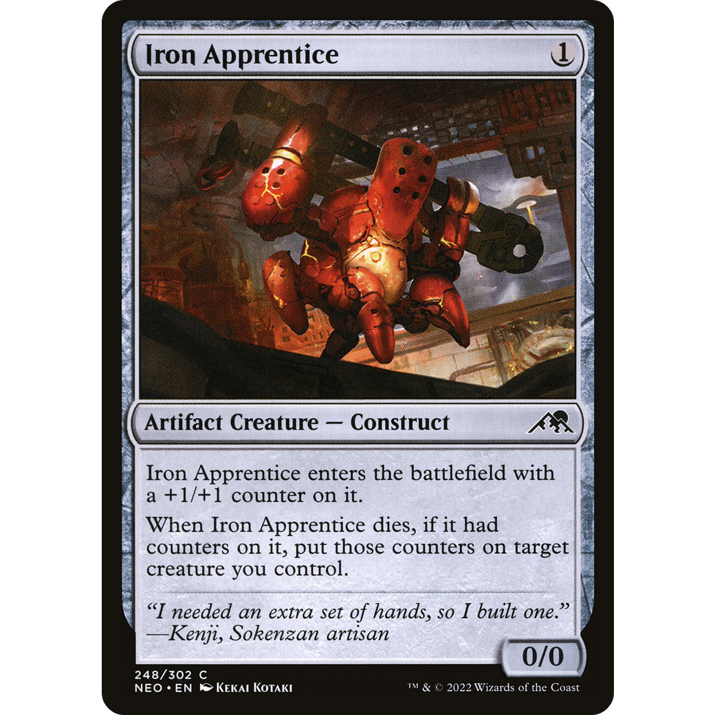 Iron Apprentice (Kamigawa: Neon Dynasty) Light Play Foil