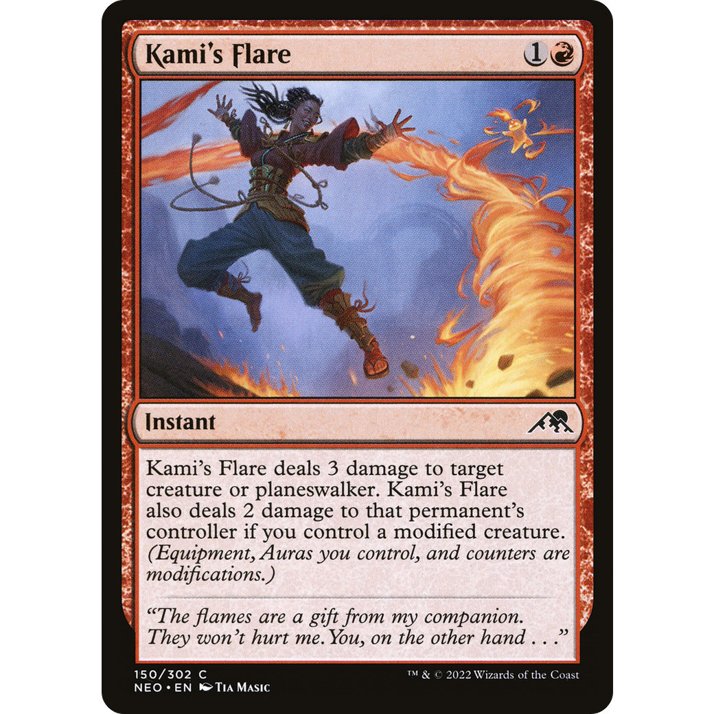 Kami's Flare (Kamigawa: Neon Dynasty) Near Mint Foil